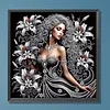 Special Shape Rhinestone Diamond Painting Kit Partial(Night Lily Beauty)