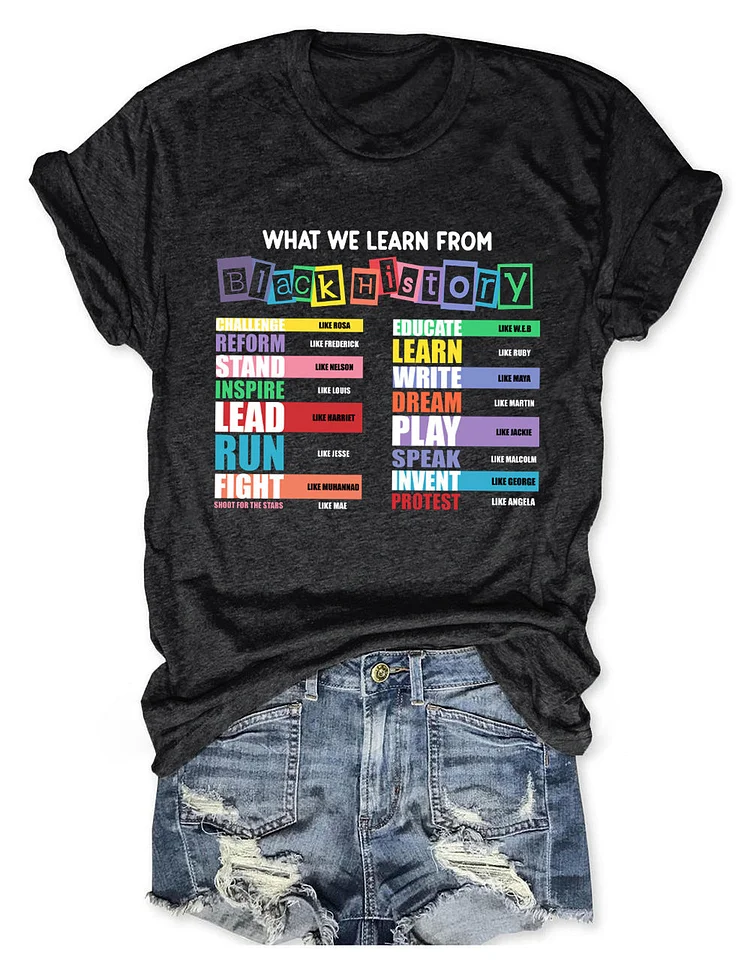Women's What We Learn From Black History T-Shirt