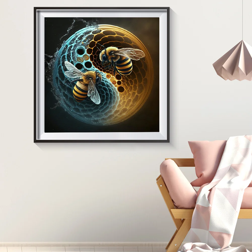Diamond Painting - Full Round Drill - Tai Chi Bee(30*30cm)