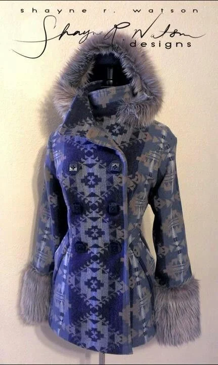 Aztec Nationality warm wollen blanket hand made coat  467f