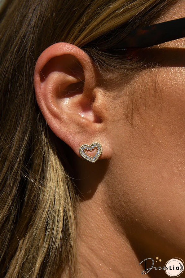 Queen of Hearts Crystal Stud Earrings