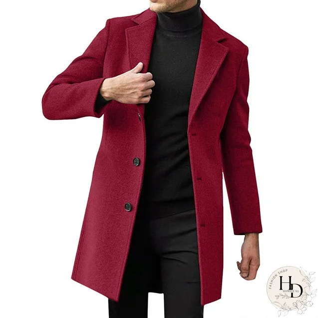 Men's Clothing British Men Business Casual Woolen Coat Spring Jacket Men