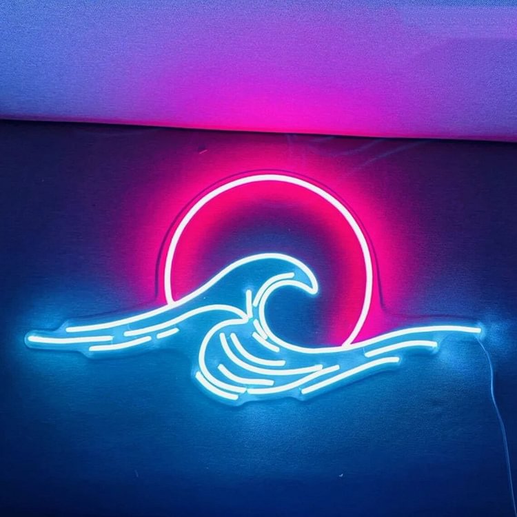 Sunrise Sunset Neon Sign Sun Wave Neon Sign Bedroom Neon Sign Mountains Led Neon Sign Hand Crafted Custom Neon Sign For Decorati