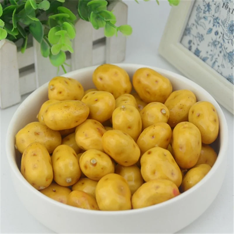 10pcs 3CM Berries Artificial Plastic model Stamen Pearlized Home Party Wedding Decoration Simulation Vegetables Fake potato