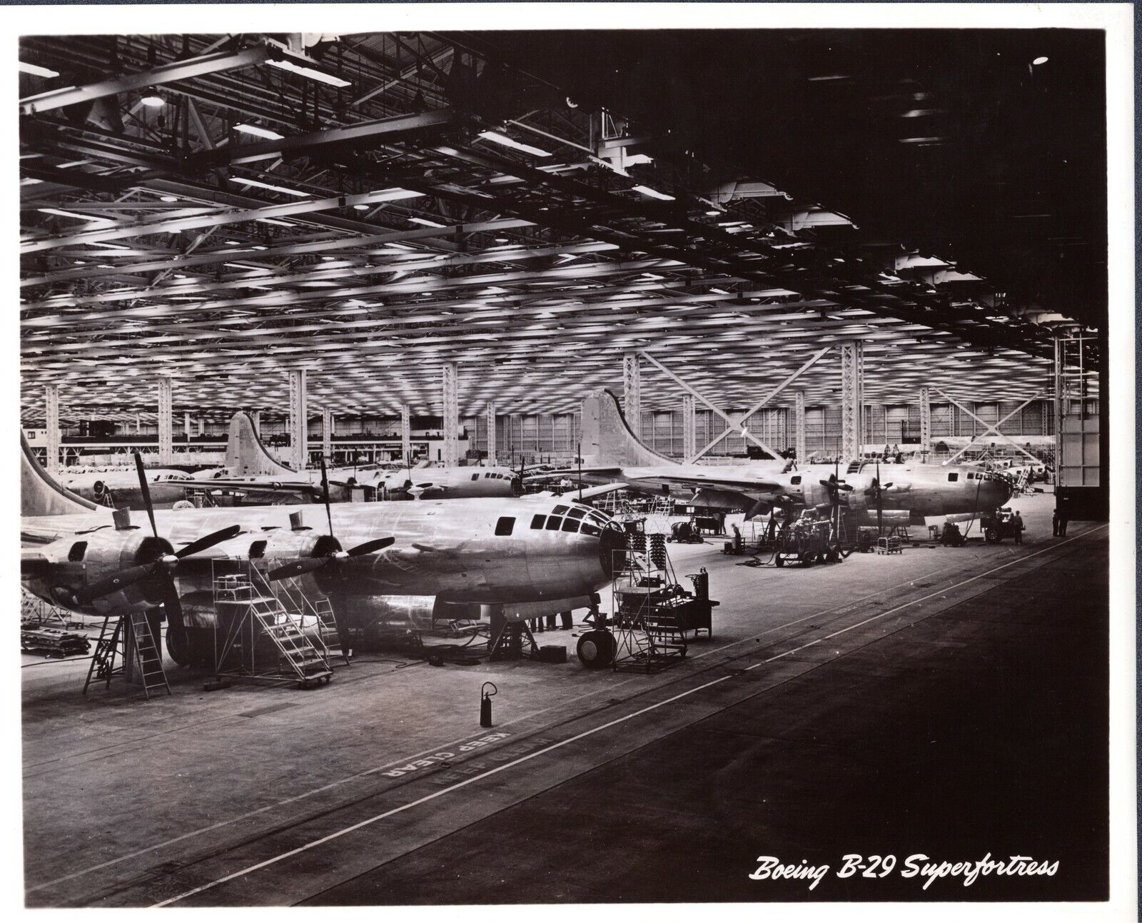 Boeing B-29 Superfortress Production Hanger Vintage Original 8x10 Photo Poster painting TRB 274