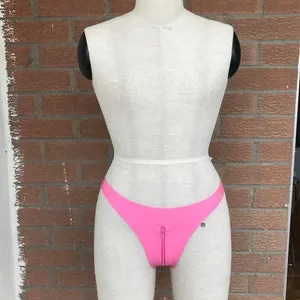pornhint Pornhint Latex Thong Panties with Zip Crotch