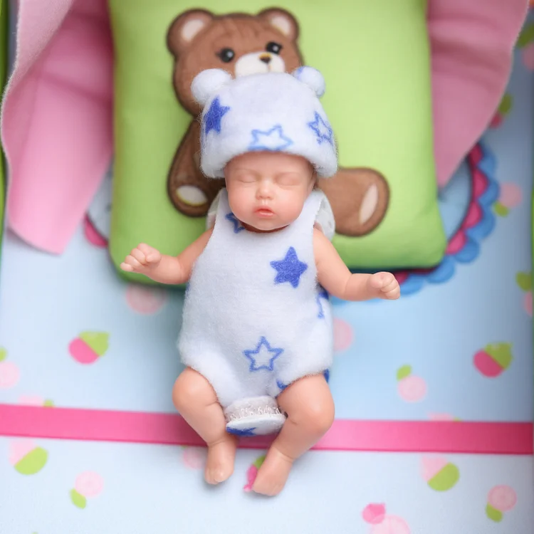Babeside Lucy 4.5" Mini Full Silicone Sleeping Reborn Baby