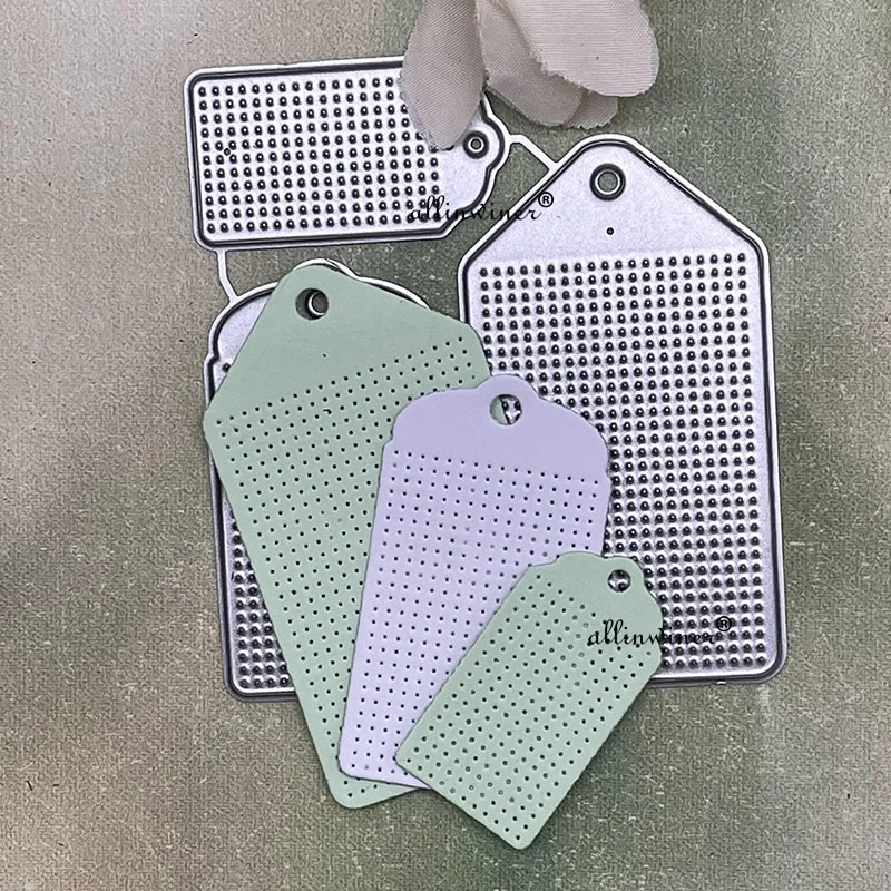 Athvotar Embroidery label tag DIY Craft Metal Cutting Die Scrapbook Embossed Paper Card Album Craft Template Stencil Dies