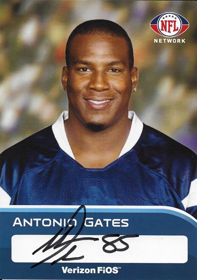 *ANTONIO GATES*SIGNED*AUTOGRAPHED*Photo Poster painting*SAN DIEGO*CHARGERS*FOOTBALL*COA*5 X 7*