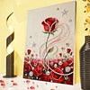 Rote Rose DIY-Perlenpunktgem&auml;lde mit Rahmen Perlenkunstgem&auml;lde 30x40cm Wohnkultur
