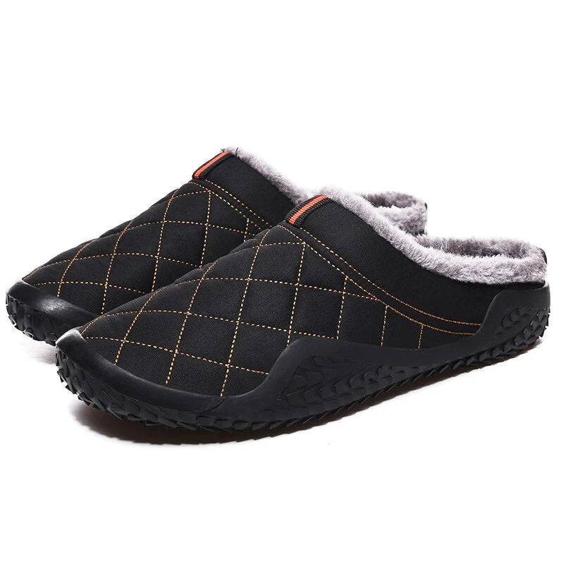 Big Size 39-48 Lazy Cotton Slippers Men Winter Outdoor Men Shoes WaterProof Cold-Proof Casual Shoes Men Plush Warm Man Footwear