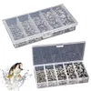 200Pcs Fishing Split Rings Fishing Connectors Snap Rings for Link Fishing Hooks