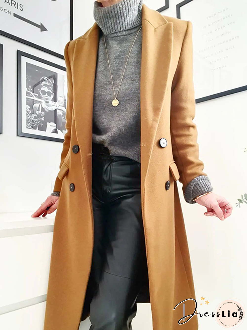 Loose Plain Casual Overcoat