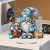 Diamond Painting Acrylic Single Sided January Snowflakes Gnome Gnome Ornaments Tabletop Home Office Decor