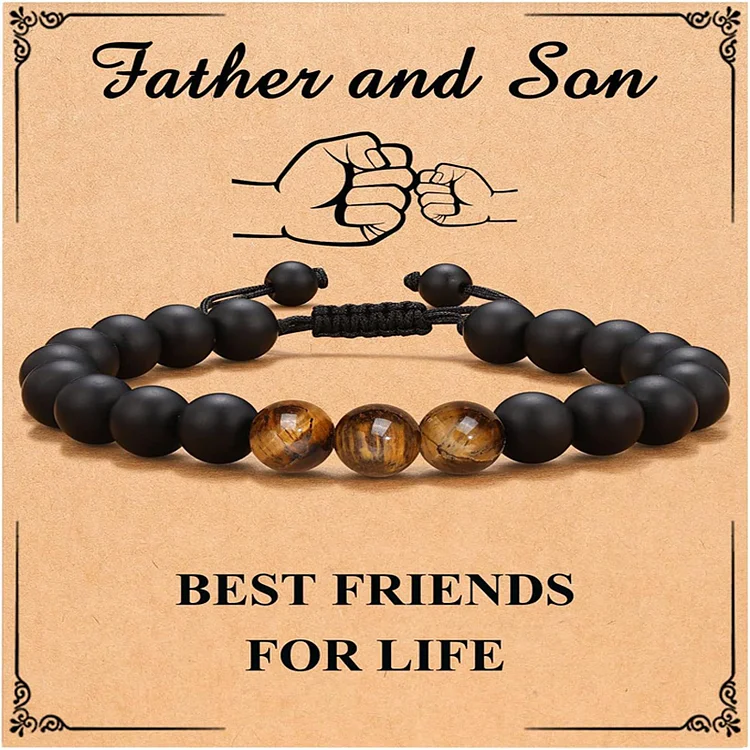 Tiger Eye Stone Frosted Father's Day Gift Bracelet
