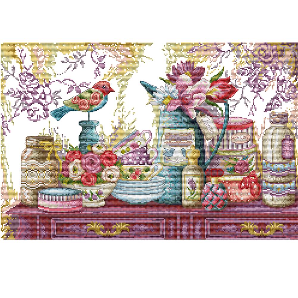 

Weddiing - 14CT Stamped Cross Stitch - 53*37cm, 501 Original