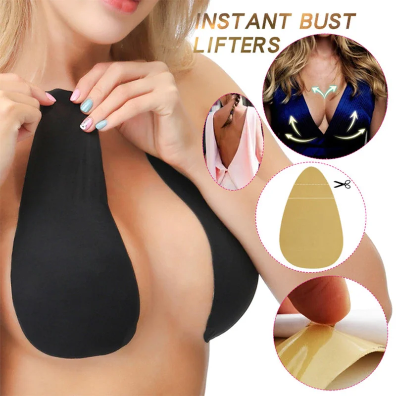 Billionm 1- 3 Pairs Pack Push Up Invisible Breast Lifting Tape Boob Lift Nipple Cover Chest Adhesive Sticker For Nipples