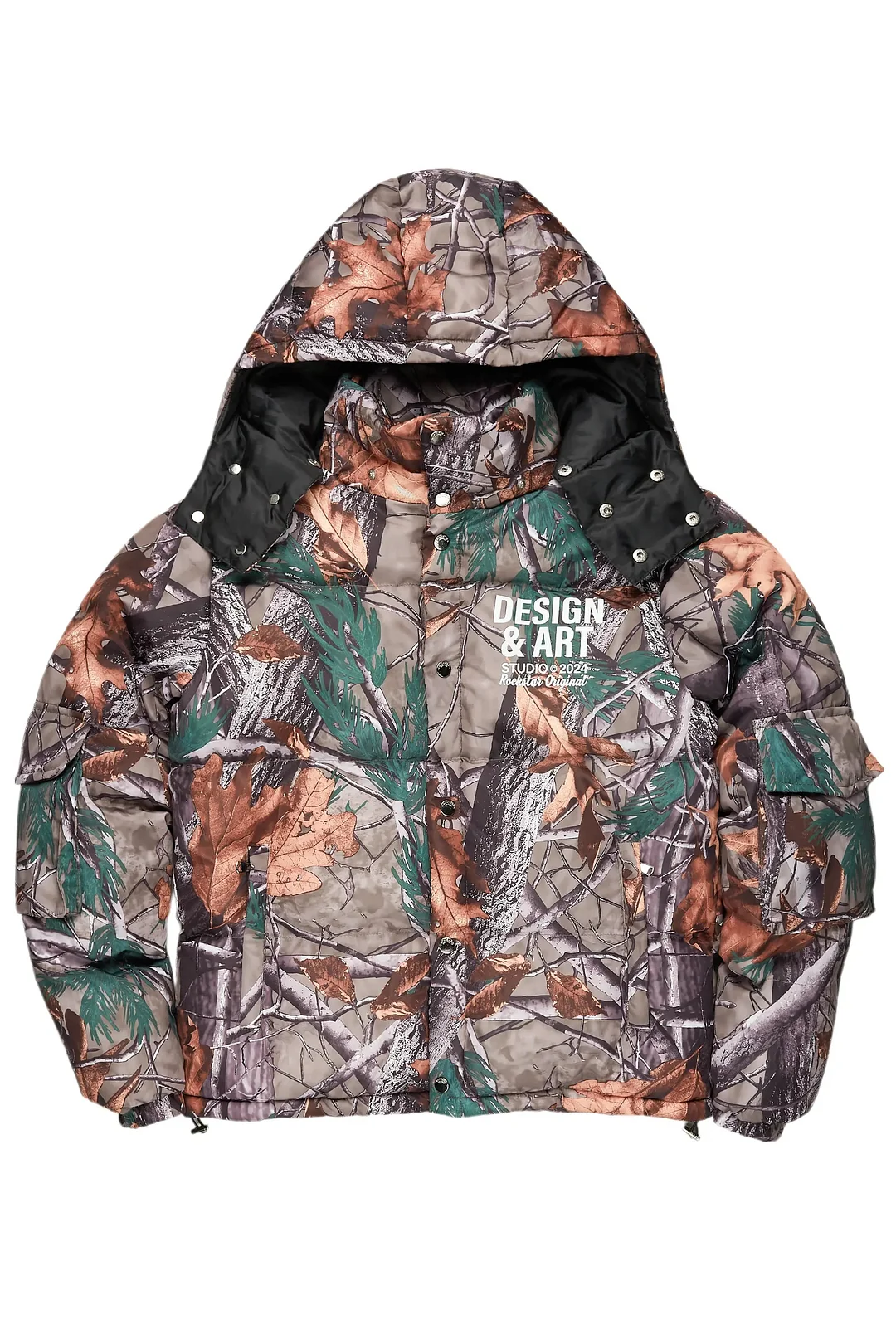 Bandik Beige Tree Camo Puffer Jacket