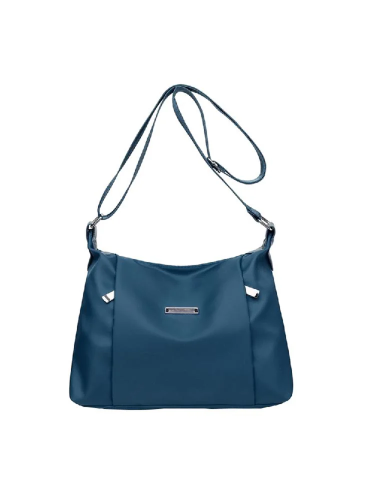 Nylon Women Shoulder Bag Female Big Capacity Daily Crossbody Pouch (Blue))