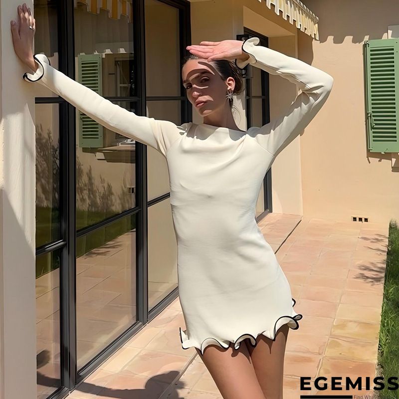 Black Casual Slim Fit Opened Dress | EGEMISS