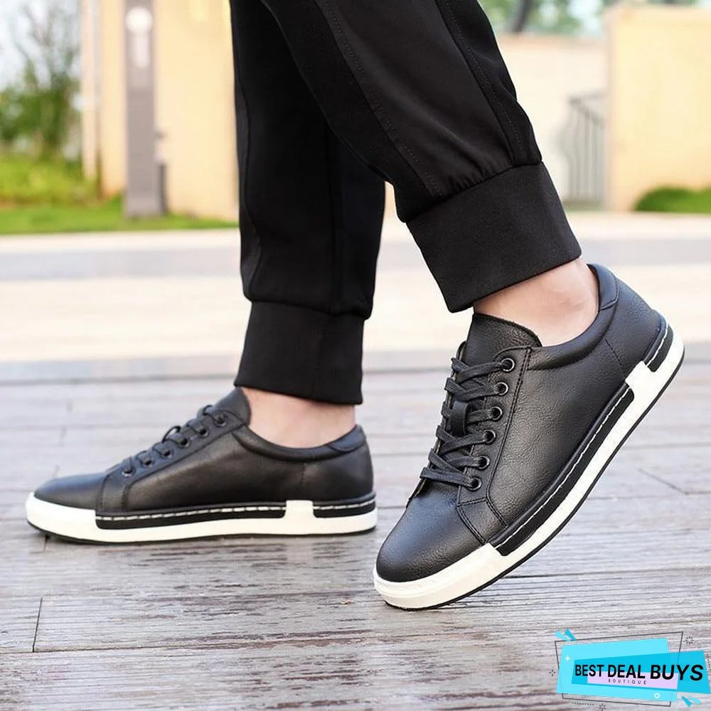 Casual Shoes Men Fashion Vintage Shoes Brown Brand Male Shoes Genuine Leather Men's Leisure Shoes