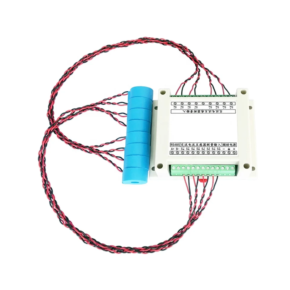 8 Channel Frequency AC Current Measurement Circuit Data Acquisition MODBUS-RTU RS485 Isolation AC Current Transformer