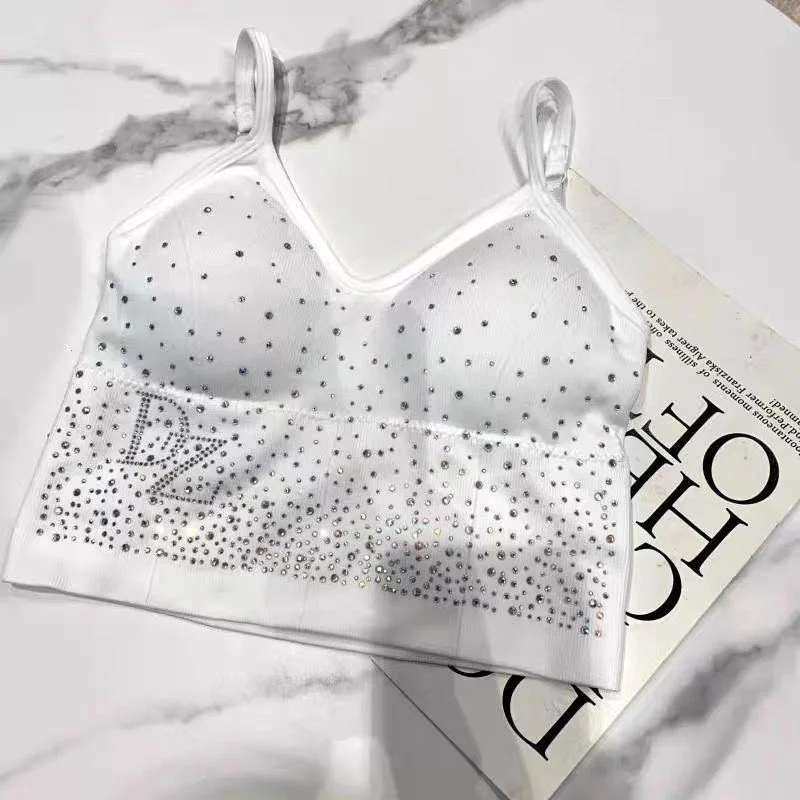 Autumn New Small Camisole Underwear Women's Beautiful Back Inlaid Inns Style Open Back Underwear Women's Outer Legging