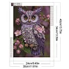 Pearl Purple Owl-Special Shaped Diamond Painting