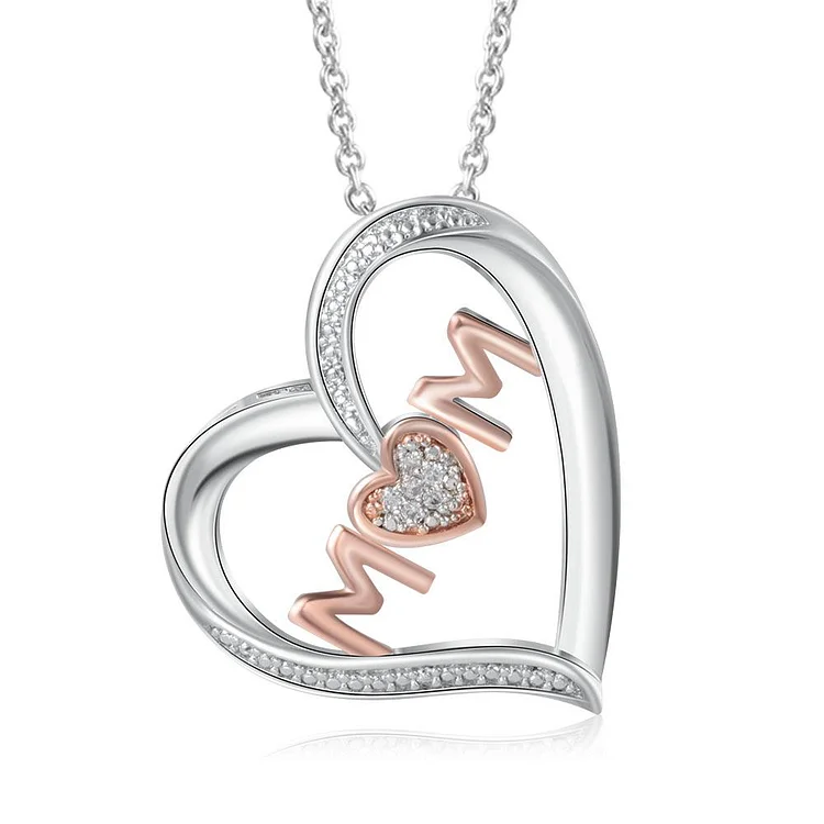 Mother Necklace Heart Pendant Thanks Mom Necklace