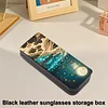 PU Handmade Sunglasses Storage Box Art Crafts for Glasses Storage (Starry Sky)