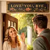 Love You Bye Vintage Floral Wall Plaque Street Sign for Home/Living Room/Bedroom