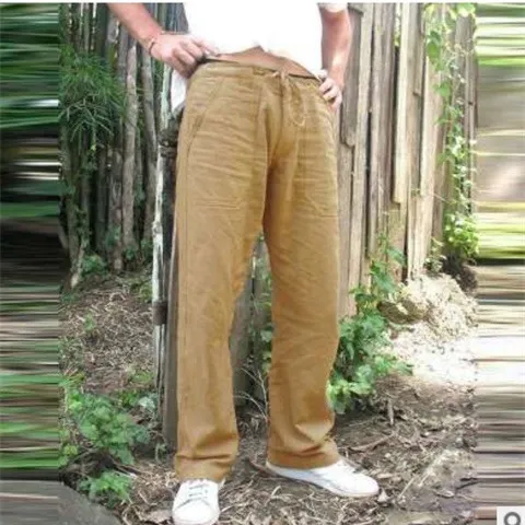 Uveng Uveng Men's Slacks Colored Straight-Fitting Simple Sweatpants Joggers Pocket-Decorated Drawstrings