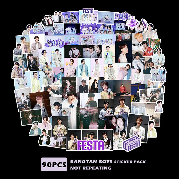 BTS Festa 10th Anniversary 90 Sheet Stickers