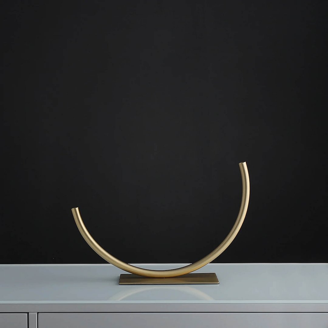 U Shaped All brass Clay Vase