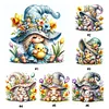 (Multi Style)Gnome Holding A Duckling-Full Embroidery 3 Strands 11CT Stamped Cross Stitch-50*50CM