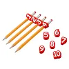 20 Pcs Numbered Pencil Toppers 1-20 Reusable Classroom Pencil Labels for Teachers Pencil Tracking Ma