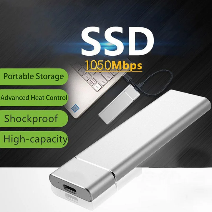 PORTABLE EXTERNAL SOLID STATE DRIVE, UP TO 1050MB/S, COMPATIBLE WITH PC, MAC, PS4 & XBOX