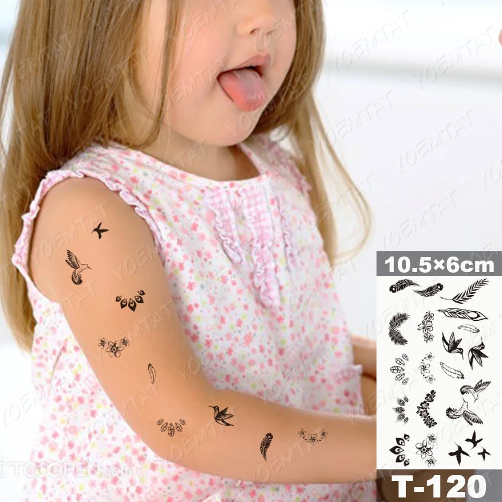 Waterproof Temporary Tattoo Sticker Moth Butterfly Wolf Snake Deer Panda Animal Flash Tatto Women Men Kids Body Art Fake Tattoos