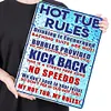 Hot Tub Rules - Vintage Metal Signs - 30*40cm - Warning