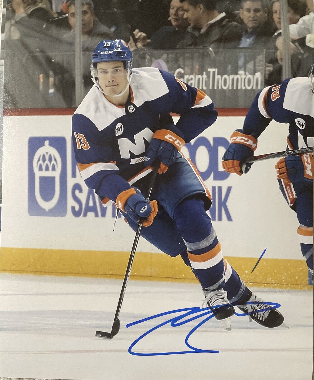 Mathew Barzal Signed 8x10 Photo Poster painting New York Islanders