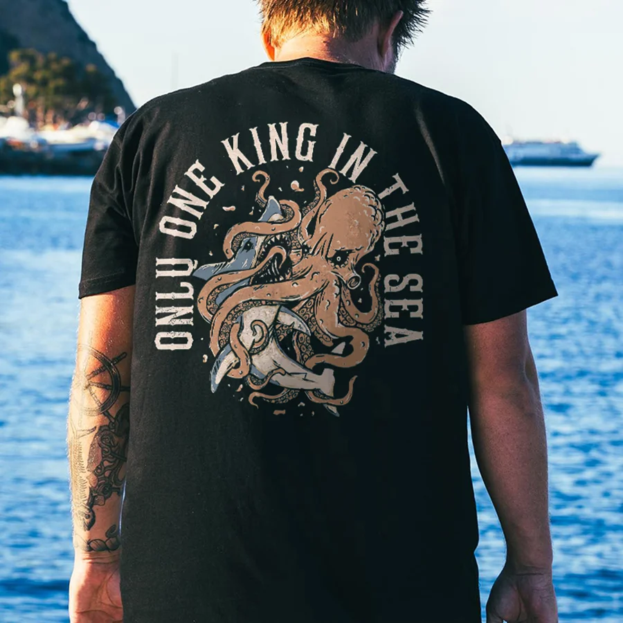 Only One King In The Sea Printed Men's T-shirt
