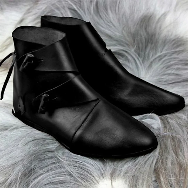 Vintage Medieval Renaissance Shoes Flat Jazz Boots Turn Shoes Pirate Viking Ranger Elven Archery Solid Colored Fancy Dress Men's Women's Unisex Celtic Pirate Fantasy Halloween Carnival Masquerade