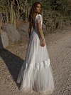 V-neck Backless Maxi Wedding Dress