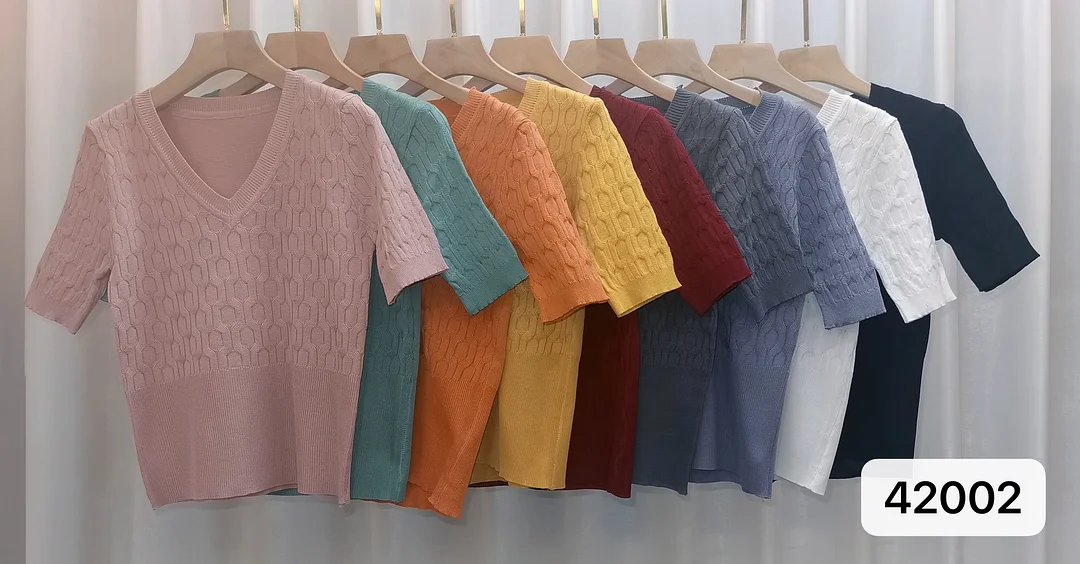 Uveng Uveng Summer V V Sweater Women's Jacket New Korean Version Of The Knitted Shirt Inside The Knitted Shirt Tide