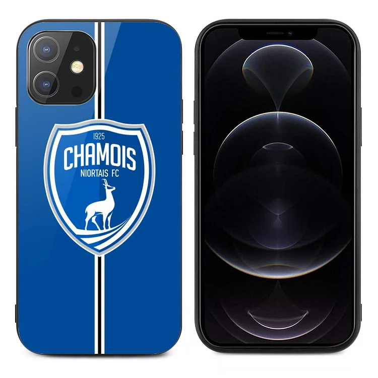 Chamois Niortais F.C. Coque En Verre Pour IPhone 12 Series Verre Trempé Protection Écran