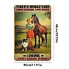 Farm girl with horse and dog - Vintage Metal Signs(8*12Inch/12*16Inch) - Farm