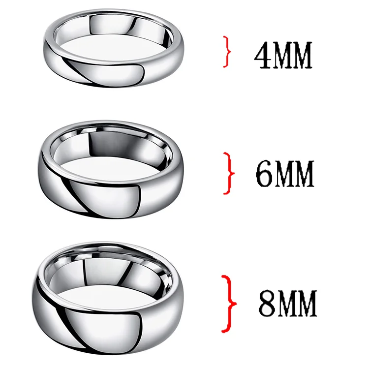 4MM 6MM 8MM Width Sliver Capricorn Tungsten Carbide Rings Prints Laser Design Domed Top Tungsten Wedding Bands