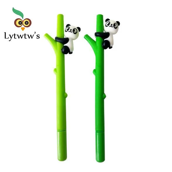 1 Piece Lytwtw's Korean Stationery Cute Cartoon Pen Advertising Gel Pen School Fashion Office Kawaii Supply Panda Bamboo Animals