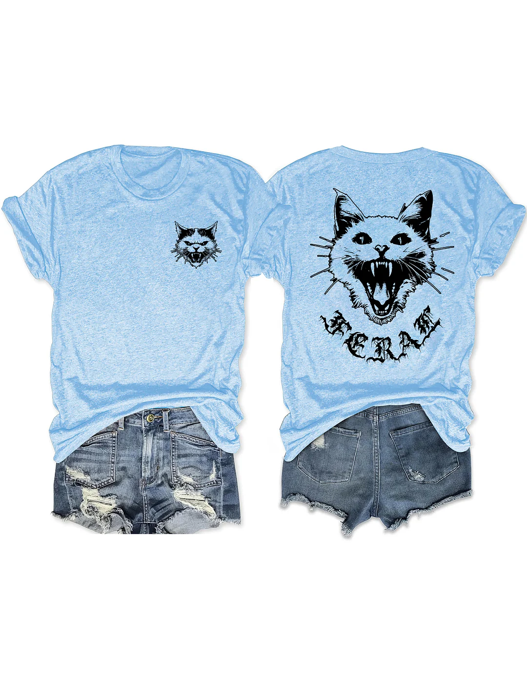 Feral Metalcore Trippy Cat T-shirt