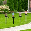 Solar Fairy-Tale Mushroom Cottage Landscape Pathway Light Waterproof LED Outdoor Lawn Lamp Courtyard Decoration Light for Spring Garden Walkway Patio Yard Backyard